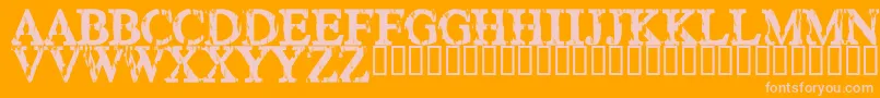 Happy ffy Font – Pink Fonts on Orange Background