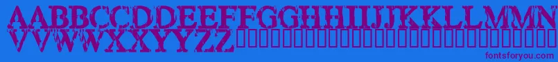 Happy ffy Font – Purple Fonts on Blue Background