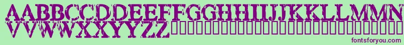 Happy ffy Font – Purple Fonts on Green Background