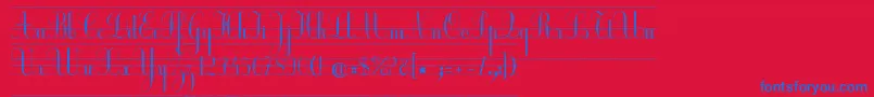 EcCp Font – Blue Fonts on Red Background