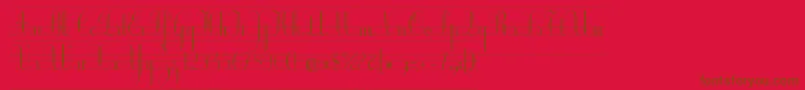 EcCp Font – Brown Fonts on Red Background