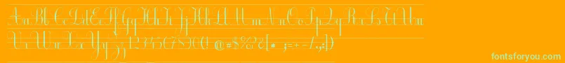EcCp Font – Green Fonts on Orange Background