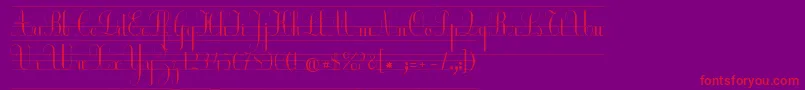 EcCp Font – Red Fonts on Purple Background