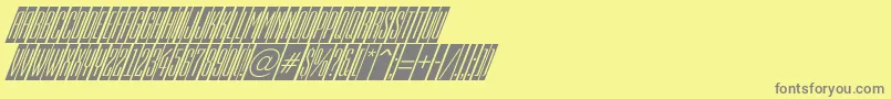 AEmpirialcmdnobl Font – Gray Fonts on Yellow Background
