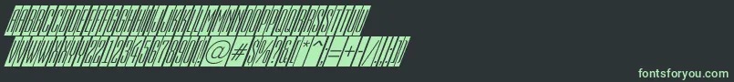 AEmpirialcmdnobl Font – Green Fonts on Black Background