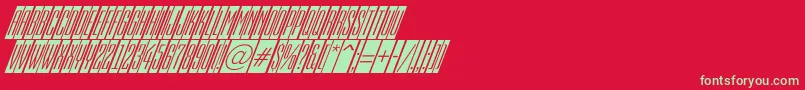 AEmpirialcmdnobl Font – Green Fonts on Red Background