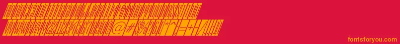 AEmpirialcmdnobl Font – Orange Fonts on Red Background
