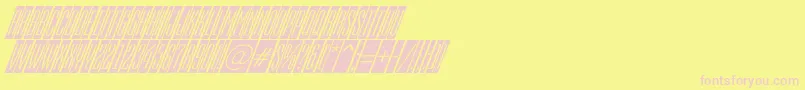 AEmpirialcmdnobl Font – Pink Fonts on Yellow Background