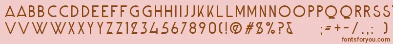 AlpineTypefaceCleanLight Font – Brown Fonts on Pink Background