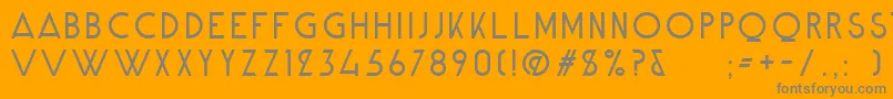 AlpineTypefaceCleanLight Font – Gray Fonts on Orange Background
