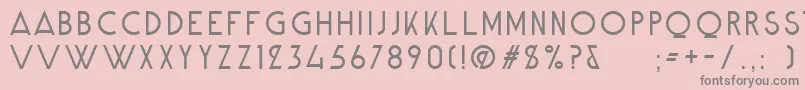 AlpineTypefaceCleanLight Font – Gray Fonts on Pink Background