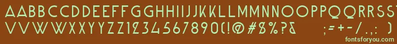 Шрифт AlpineTypefaceCleanLight – зелёные шрифты на коричневом фоне