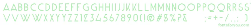 AlpineTypefaceCleanLight Font – Green Fonts on White Background