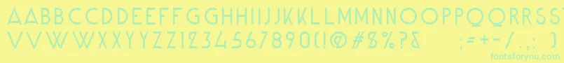 AlpineTypefaceCleanLight Font – Green Fonts on Yellow Background