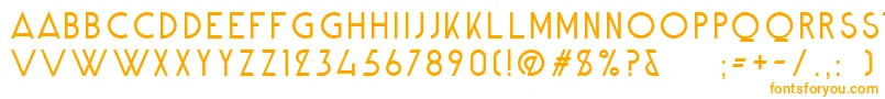 AlpineTypefaceCleanLight Font – Orange Fonts on White Background