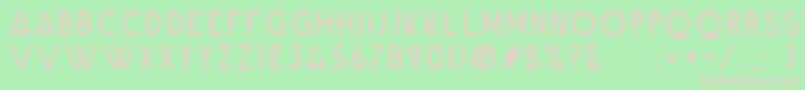 AlpineTypefaceCleanLight Font – Pink Fonts on Green Background