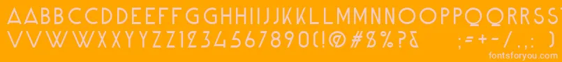 AlpineTypefaceCleanLight Font – Pink Fonts on Orange Background