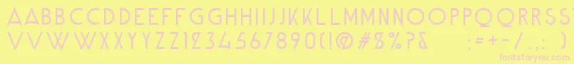 AlpineTypefaceCleanLight Font – Pink Fonts on Yellow Background