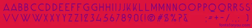 AlpineTypefaceCleanLight Font – Purple Fonts on Red Background