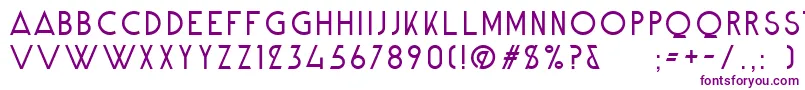 AlpineTypefaceCleanLight Font – Purple Fonts on White Background