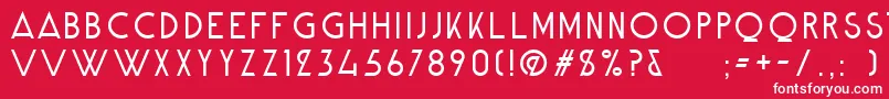AlpineTypefaceCleanLight Font – White Fonts on Red Background