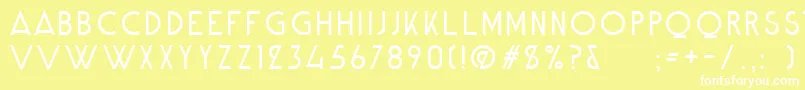 AlpineTypefaceCleanLight Font – White Fonts on Yellow Background