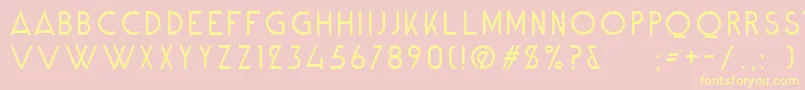 AlpineTypefaceCleanLight Font – Yellow Fonts on Pink Background