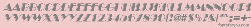 BroadwayengravedItalic Font – Gray Fonts on Pink Background