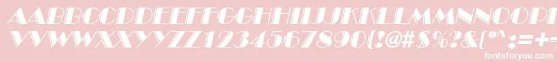 BroadwayengravedItalic Font – White Fonts on Pink Background