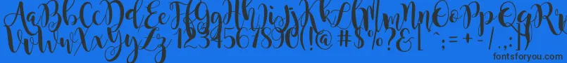 MagnoliaSky Font – Black Fonts on Blue Background