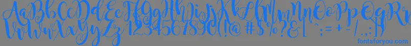 MagnoliaSky Font – Blue Fonts on Gray Background