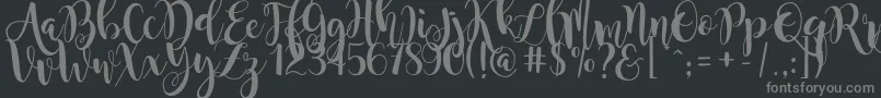 MagnoliaSky Font – Gray Fonts on Black Background