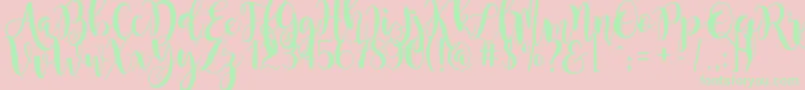 fuente MagnoliaSky – Fuentes Verdes Sobre Fondo Rosa