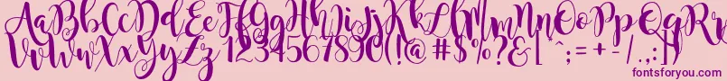 fuente MagnoliaSky – Fuentes Moradas Sobre Fondo Rosa