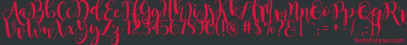 MagnoliaSky Font – Red Fonts on Black Background