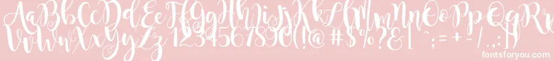 MagnoliaSky Font – White Fonts on Pink Background