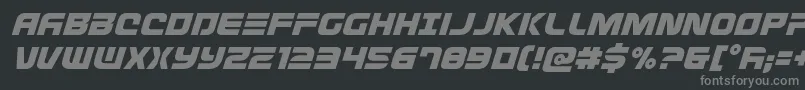 Defconzeroital Font – Gray Fonts on Black Background