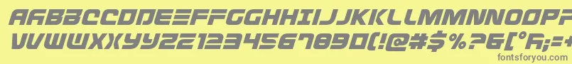 Fonte Defconzeroital – fontes cinzas em um fundo amarelo
