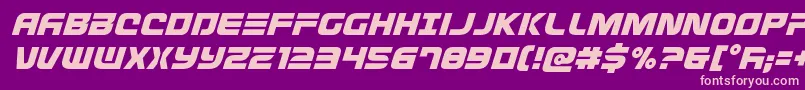 Defconzeroital-Schriftart – Rosa Schriften auf violettem Hintergrund