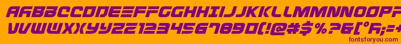 Шрифт Defconzeroital – фиолетовые шрифты на оранжевом фоне