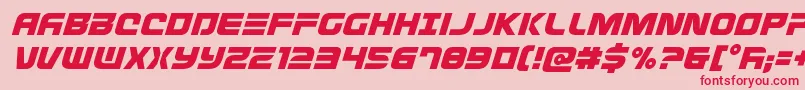 Defconzeroital-Schriftart – Rote Schriften auf rosa Hintergrund