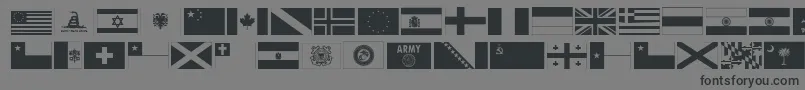 フォントRyflag11 – 黒い文字の灰色の背景