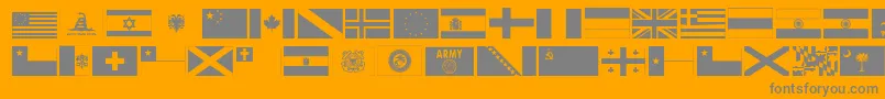 Ryflag11 Font – Gray Fonts on Orange Background