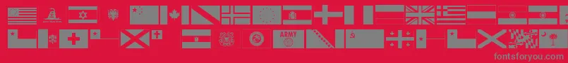 Ryflag11 Font – Gray Fonts on Red Background