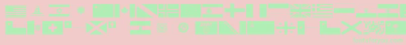 Ryflag11 Font – Green Fonts on Pink Background