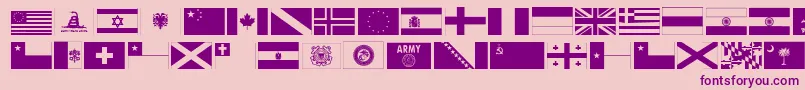 Ryflag11 Font – Purple Fonts on Pink Background