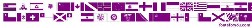 Ryflag11 Font – Purple Fonts on White Background
