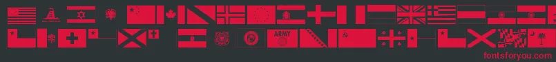 Ryflag11 Font – Red Fonts on Black Background