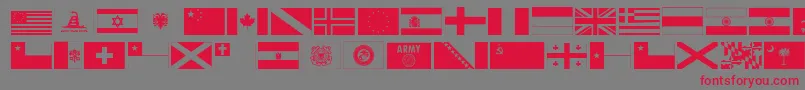 Ryflag11 Font – Red Fonts on Gray Background
