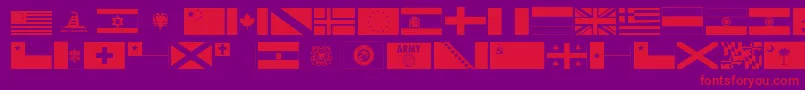 Ryflag11 Font – Red Fonts on Purple Background